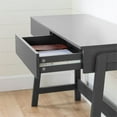 thumbnail image 2 of South Shore Liney Matte Charcoal Desk and 1 Flam White Swivel Chair Set, 2 of 7