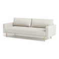 thumbnail image 2 of Benjara Remy Sofa- Off White Boucle- Bench Style Seat with Track Arms- 83 Inch, 2 of 9