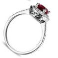 thumbnail image 4 of 2.00 Carat Ruby and Diamond double Halo classic Engagement Ring for Women, 4 of 4