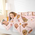 thumbnail image 3 of Erosebridal Monogrammed L Twin Bedding Sets for Kid, Capybara Lover Bedding Comforter Set, Pink Reversible, 7pcs, 3 of 7