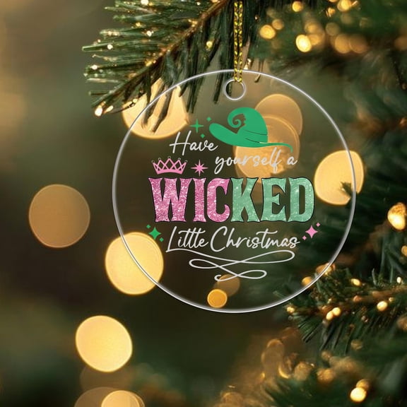 Wicked Christmas Ornament, Witch Hat Acrylic Tree Decoration