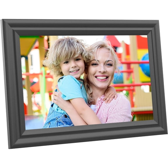 Digital Picture Frame WiFi 10.1 Inch , Electronic Picture Frame, 16GB Storage, Auto-Rotate, IPS Touch Screen, Easy Setup and Share Photos and Videos via Free App from Anywhere