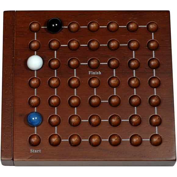 WE Games Cat & Mouse Wooden Board Travel Game with Marbles - 5 inches