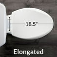 thumbnail image 3 of Mayfair Kendall Slow Close Elongated White Enameled Wood Toilet Seat, 3 of 9