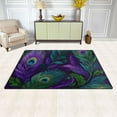thumbnail image 3 of Non-Slip Area Rug 31"x20" Indoor Washable Floor Mats Carpet Printed for Living Room, Bedroom, Home Decor Peacock Feathers Pattern, 3 of 7