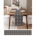 thumbnail image 3 of nqOlkjepod Black Brown Boho Geometric Table Runner 90 Inches Long Farmhouse Dress Scarves, Southwest Aztec Motifs Dining Tablerunner for Coffee Table/Kitchen Island/Party Décor, 13" x 90", 3 of 8