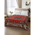 thumbnail image 2 of Red Bohemian Flat Sheets Only Full Size, Soft Breathable Bed Top Sheets for Mattress, Boho Flower Abstract Modern Retro Art Luxury Bedding Flat Sheets for Home Hotel Bedroom Bed Protection, 2 of 9