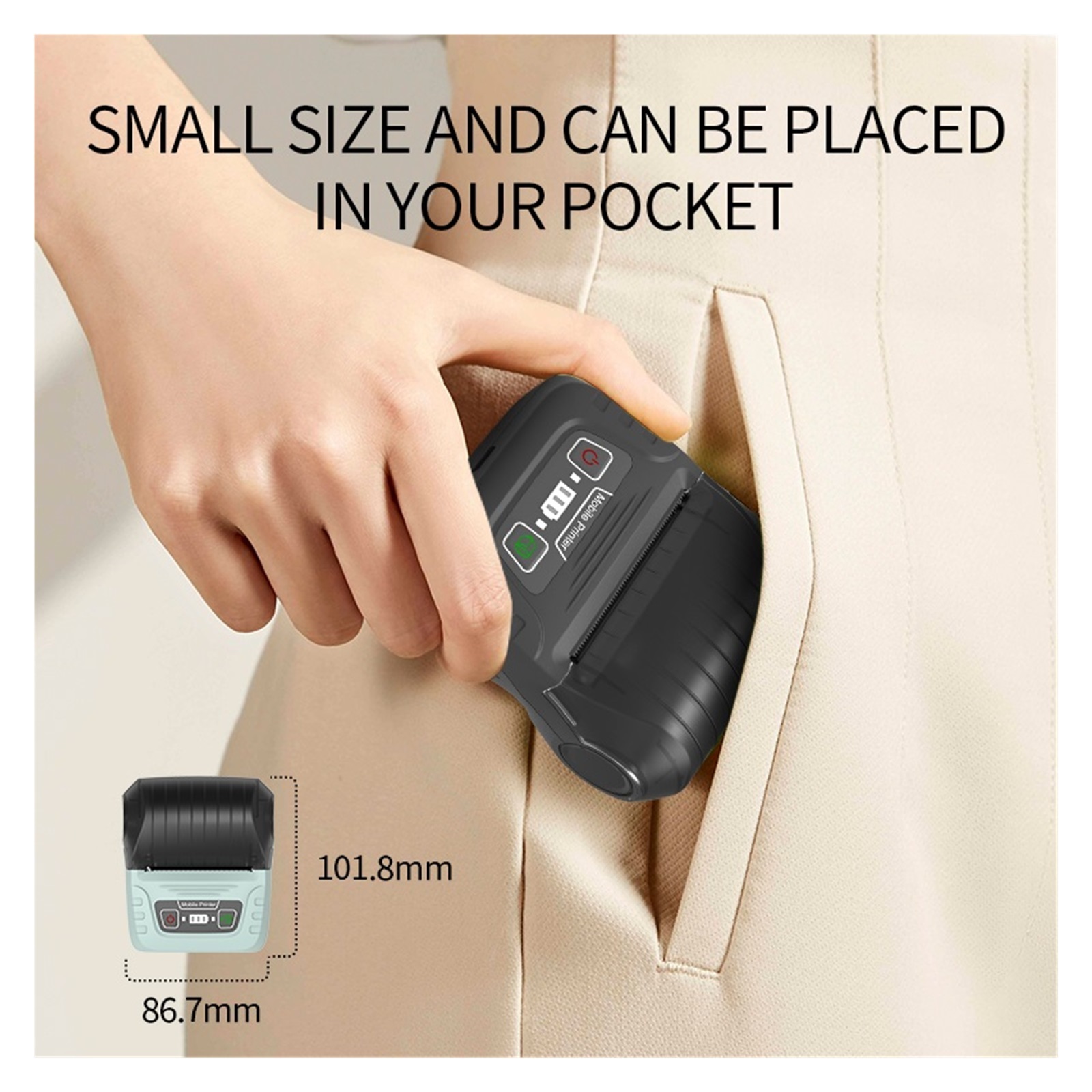 Thermal Label Printer Include 9 Rolls Label Portable Label Maker for Product,Address, Small Business