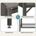 thumbnail image 5 of Bestier Farmhouse Portable Small Kitchen Island with Storage Coffee Bar Shelf Black, 5 of 7
