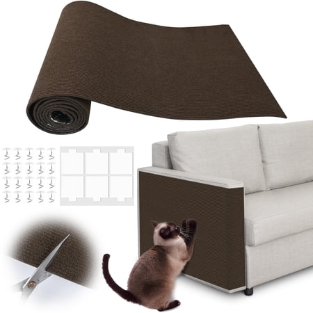 Cat Scratching Pad Brown 15.8 x 158 Trimmable Furniture Protector