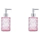 thumbnail image 4 of Matsuzay Dispensador De Jabón Reutilizable De Gran Capacidad Y Respetuoso Del Medio Ambiente Para Dispensador De Jabón Manual Reciclable cubierta rosa-plata 2Conjunto, 4 of 6