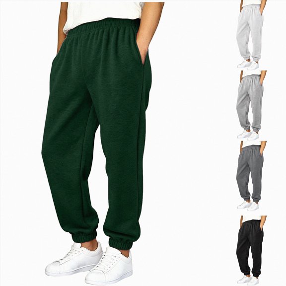 Teen Boys Sweatpants Wide Leg Sweatpants 5-16 Years Kids Baggy Pants with Pockets Fall Winter Workout Casual Kids Pants Size 15-16 Years