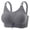Gray, variant on Women's Plus Size Full Coverage Underwire Bra, Grid Pattern Adjustable Strap Support Bra, Comfortable Everyday Underwear for Large Bust, Size 38-44