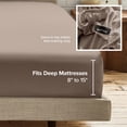 thumbnail image 6 of Bare Home 2-Pack Fitted Sheets - Premium 1800 Collection - Ultra-soft - Deep Pocket - Twin XL, Taupe, 6 of 7