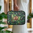 thumbnail image 4 of FKELYI Faux Leather Bible Cover St.Patrcik's Day Shamrock Dachshund Dog Print Church Bible Bag with Zipper Pocket Dust-Prooft Book Organizer Holder for Prayer Outdoor Study, 4 of 6