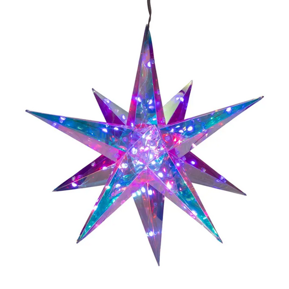 Kurt Adler Pre-Lit RGB Smart LED Holographic Starburst, 13.25in