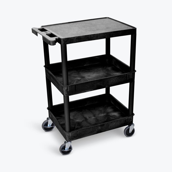 FSE 373-STC211-B Flat Top and Tub Middle/Bottom Shelf Cart