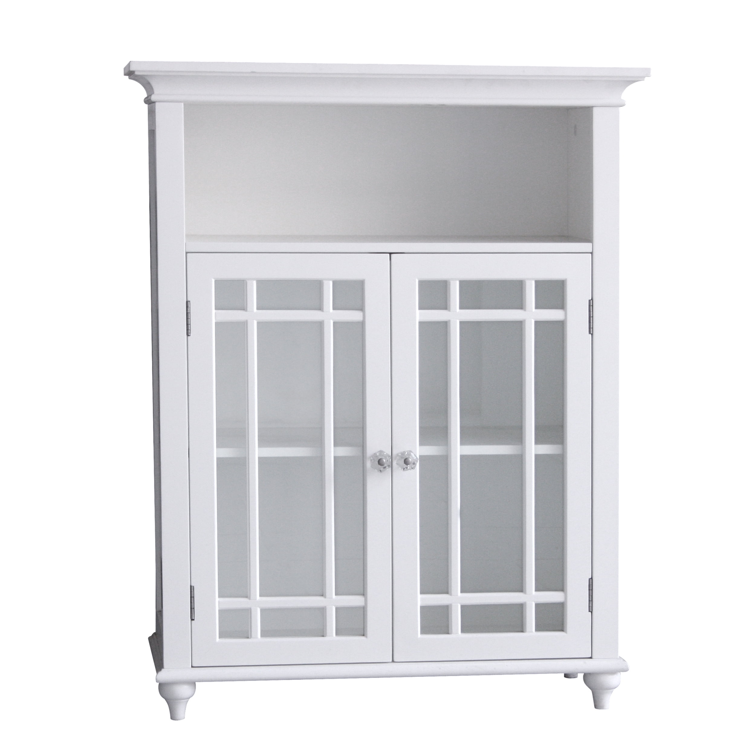 Heritage Double Door Floor Cabinet White Bathroom Storage Organizer Heritage Double Door Floor Cabinet White Bathroom Storage Organizer Shelves New