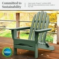 thumbnail image 4 of DuroGreen Adirondack Chair Set Made with All-Weather Tangent lumber, 2 Chairs, 1 Side Table, Oversized, High End Patio Furniture for Porch, Lawn, or Deck, No Maintenance, , Forest Green, 4 of 8