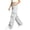 Gray, variant on Lmnyox Cargo Pants for Girls Fashion Baggy High Waist Fleece Lined Trousers Wide Leg Sports Pants with Pockets
