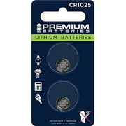 Premium Batteries Renata CR1025 .. Lithium 3V Coin Cell .. Battery Child-Safe (2 Pack)