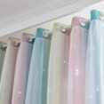 thumbnail image 5 of Dcenta Star Curtains Stars Blackout Curtains for Kids Girls Bedroom Living Room Colorful Double Layer Star Window Curtains, 1 Panel, 5 of 10