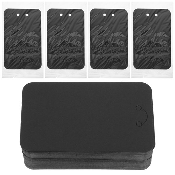 DEEPCRAFF Necklace Display Packaging Cards in Black OPP for Craft Enthusiasts and DIY Creativity