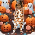 thumbnail image 2 of Kwasome Kid Rompers For Girls Toddler Baby Girl Halloween Prints Jumpsuit Sleeveless Romper Pants Outfits Yellow Fashion Kid Rompers For Girls 2-3 Years, 2 of 5