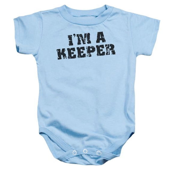 Trevco ATA2651C-SS-2 Im A Keeper-Infant Snapsuit, Light Blue - Medium - 12 Month