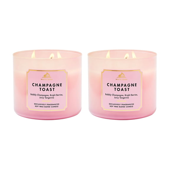 Vela Bath & Body Works Champagne Toast con 3 Mechas, Paquete de 2