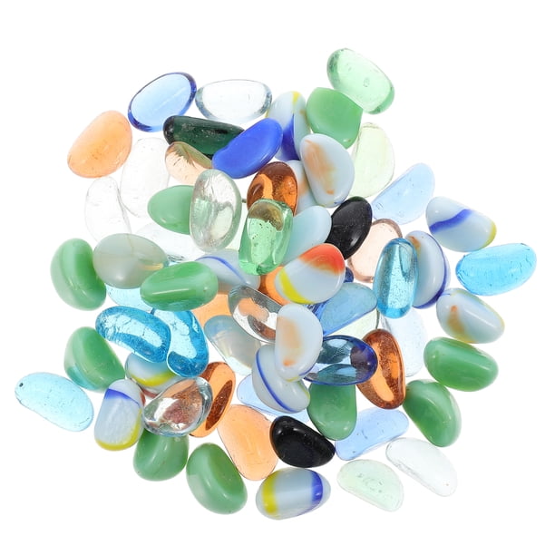 1 juego de piedras luminosas para acuario, decorativas, de cristal, para pecera, de colores variados
