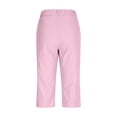 thumbnail image 4 of Fmbrln Womens Capri Pants Elastic Waisted Tapered Summer Pants Slim Solid Color Cropped Pants with Pockets, 4 of 8