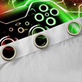thumbnail image 4 of jejeloiu Colorful Game Console Curtains Pack of 2 (42x84 Each),Kids Gamepad Controller Curtains Blackout,Gradient Green Red Lightning Bedroom Curtains For Teens,Luxury Bedroom Decor, 4 of 6