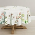thumbnail image 6 of Spring Summer Tablecloth 60x60 Inch Round, Easter Watercolor Wild Flowers Blooming Floral Table Cover for Party Picnic Dinner Decor, 6 of 6