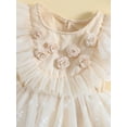 thumbnail image 4 of Wassery Infant Baby Girls Summer Romper Dresses Princess Elegant Fly Sleeve Ruffle Flower Lace Tulle A-line Dress Birthday Party Outfits, 4 of 9