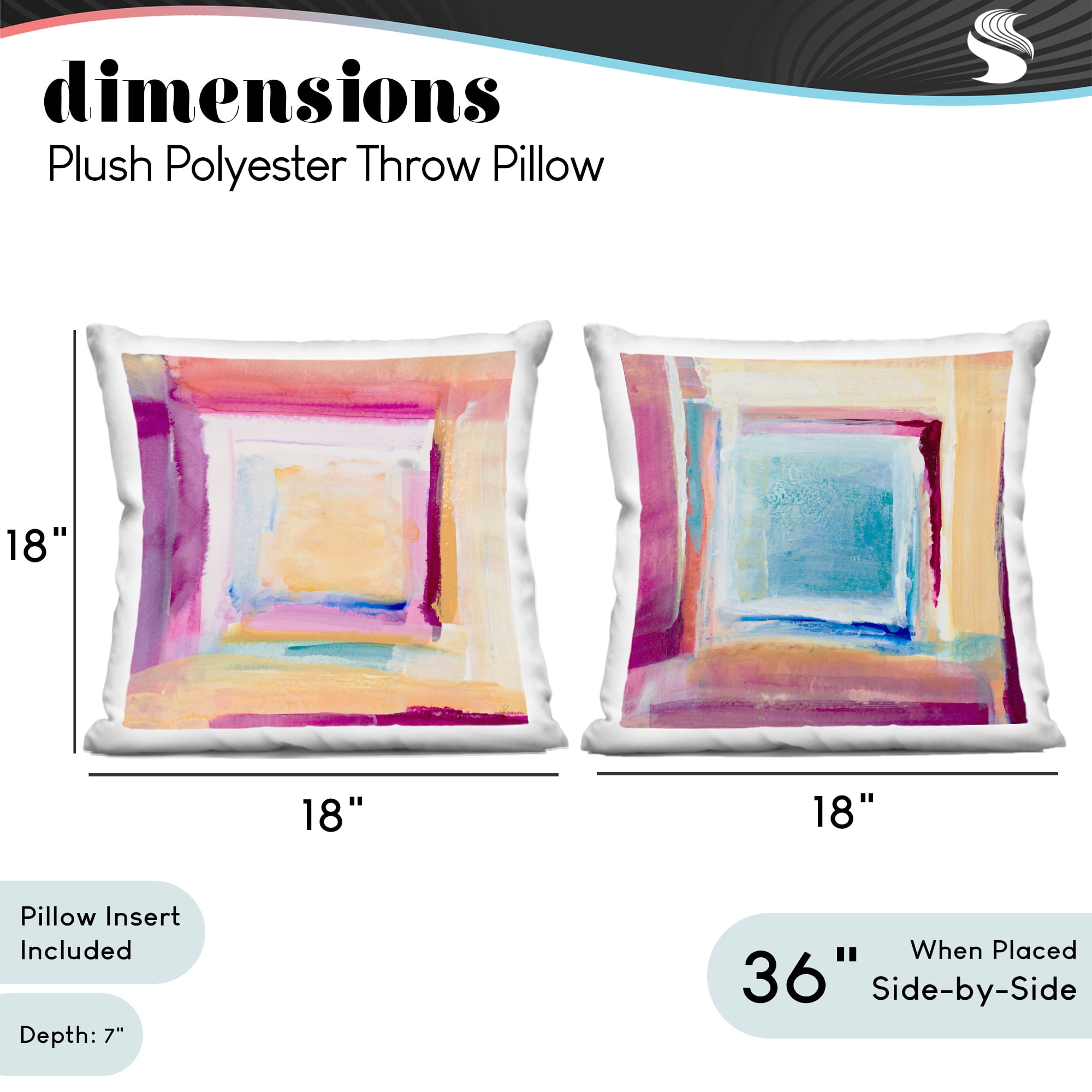 Stupell Industries Brand New Day Abstract 2 Piece Decorative Printed Throw Pillow Set, design by Lanie Loreth