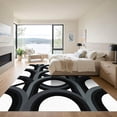 thumbnail image 3 of ODIKA 4'x6' Machine Washable Non-Slip Area Rug, Geometric Charcoal Gray High Traffic Rug, Gray, 1102012, 3 of 7