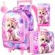 thumbnail image 1 of Mochila con Ruedas AGSDON 3 PIEZAS para Niñas con Diseño de Gato y Lonchera, 1 of 6