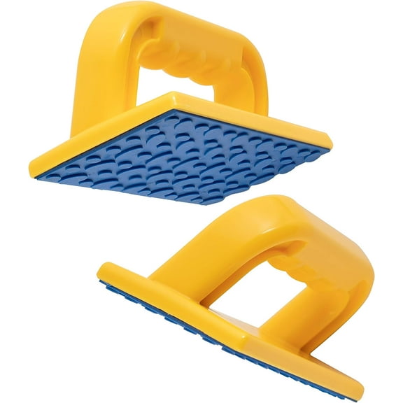 Gator Grip Safety Push Block 2 Pack with Blue Rubber Podular Pattern for Superior Gripping Power Ideal for Use On Router Tables, Jointers, Shapers and Band Saws