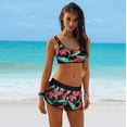 thumbnail image 2 of MSJUHEG Ensembles de Bikini pour Femmes Maillots de Bain Bikinis Amovibles en Polyester à Enfiler Réglables et Amovibles Col Rond Maillots de Bain pour Femmes Vert m, 2 of 8