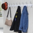 thumbnail image 4 of Dseap Coat Rack Wall Mounted-10 Tri Hooks,Stainless Steel Heavy Duty Metal Coat Hook Rail for Hats Clothing Entryway,White, 4 of 8
