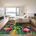 thumbnail image 3 of ODIKA 6'x9' Machine Washable Non-Slip Area Rug, Bohemian Green High Traffic Rug, Green, 1286840, 3 of 7
