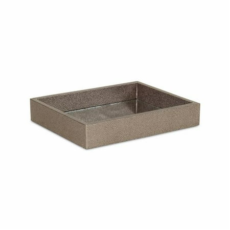 

HomeRoots 483298 10 in. Rectangular Wood Handmade Tray Gray