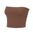 thumbnail image 5 of MESSUEN Women's Tube Top Fitted Tank Tops for Women Basic Tops Tube for Crop Going Out Strapless Tank Bandeau Outfits 2024 Clothes Womens Tank Tops Casual Blouses for Women Khaki L, 5 of 9