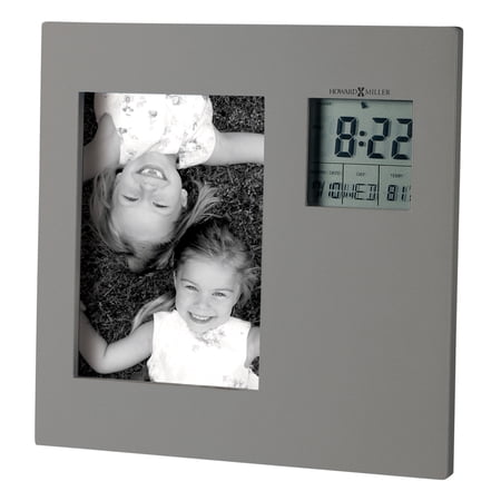 Howard Miller This Table Clock 645 553 – Titanium Frame & LCD Digital Display with Quartz, Alarm photo Howard Miller This Table Clock 645 553 – Titanium Frame & LCD Digital Display with Quartz, Alarm