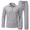 Gray, variant on Men's 2‑Piece Linen Set, Long Sleeve Polo Shirt & Drawstring Casual Pants, Lightweight Breathable Outfit S‑3XL