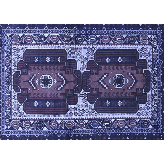 Ahgly Company Indoor Rectangle Persian Blue Traditional Area Rugs, 7' x 9'
