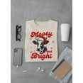 thumbnail image 3 of Mooey And Bright Christmas Cow T-shirt Men's, 3 of 4