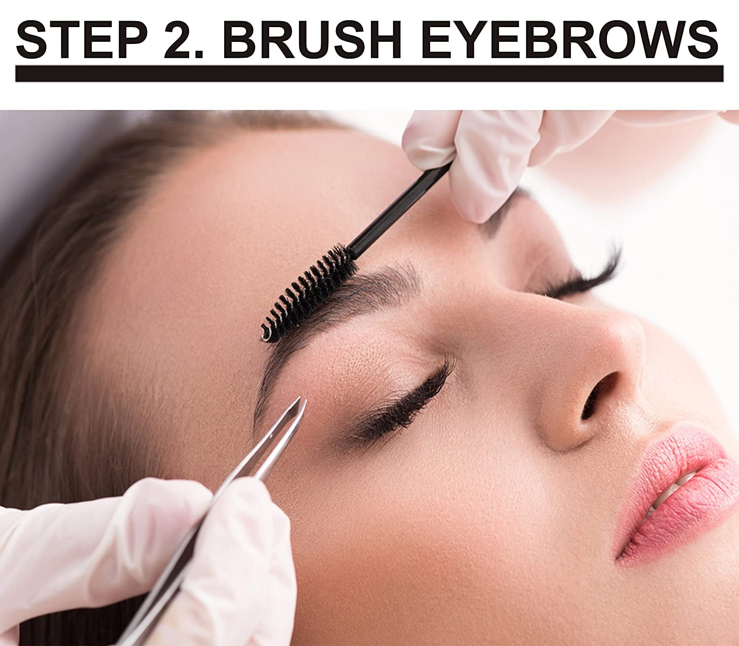 Eyebrow Extensions Kit with 1 x Trays of Mink Eyebrows in Brown Comes on Mixed Length Trays 5-8 Mm Mix, Eyebrow Extension Glue Clear & Extension Tweezers by Kc Republic (Brown, Black Tweezer)