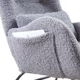 thumbnail image 4 of Modern Rocking Chair With High Backrest Nursery Swing, Comfortable Fabric Rocking Chair for Relaxation, 4 of 5